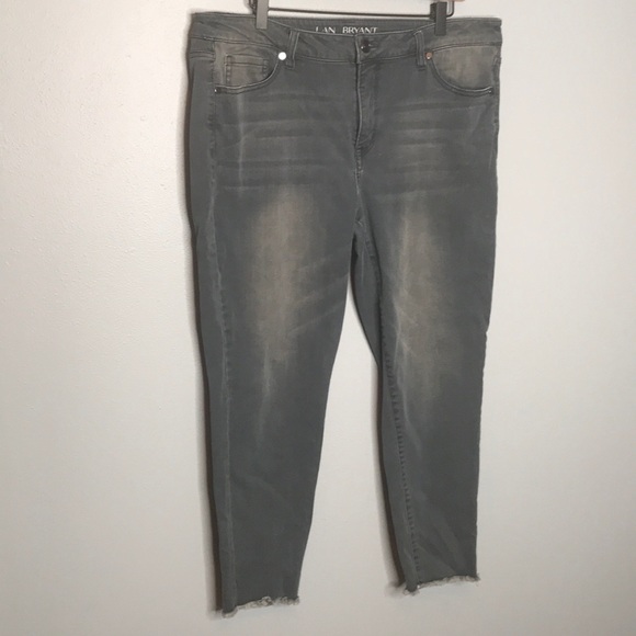 Lane Bryant Denim - Lane Bryant super stretch ankle jean in gray sz 18
